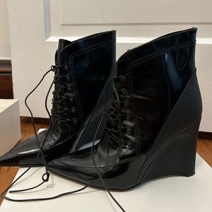 Derek Lam Black Heeled Lace Boots